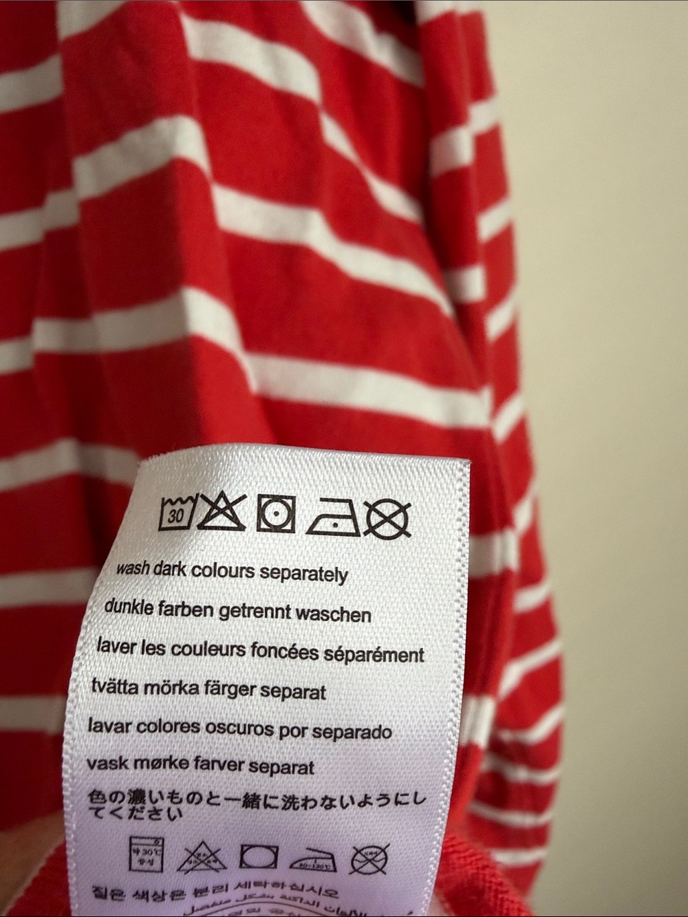 Joules Red & White Striped Long-Sleeve Tee with Dachshund Embroidery - Picture 8 of 10